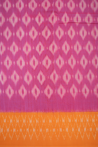 Diamond Buttas Design Rani Pink Pochampally Cotton Saree