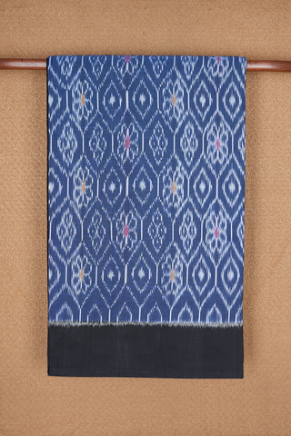 Diamond Design Berry Blue Pochampally Cotton Saree