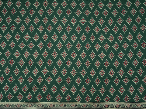 Diamond Design Dark Green Cotton Salwar Material