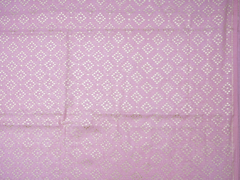 Diamond Design Orchid Pink Banarasi Unstitched Salwar Material