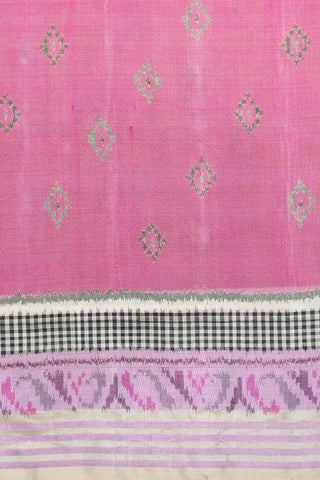 Diamond Design Orchid Pink Patola Silk Saree