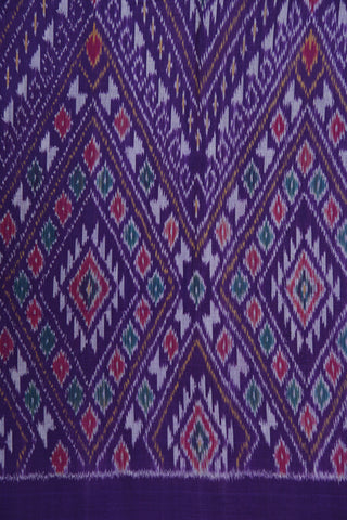 Diamond Design Violet Pochampally Cotton Saree