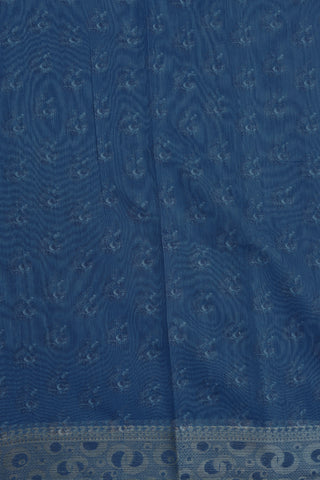 Digital Printed Kalamkari Lapis Blue Semi Silk Saree