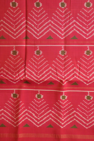 Camel Design Pink Patola Silk Saree
