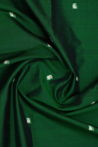 Dots Design Dark Green Pochampally Silk Dupatta