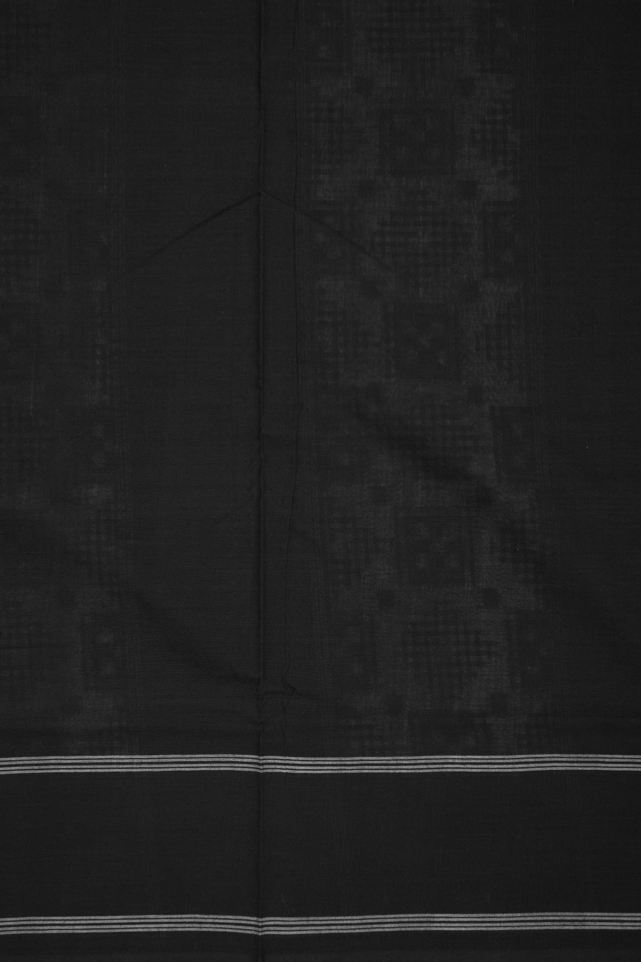 Double Ikat Design Black And Off White Pochampally Cotton Saree