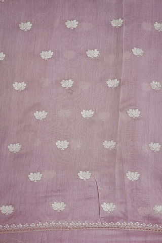 Embroidery Sequence Design Pale Pink Organza Silk Saree