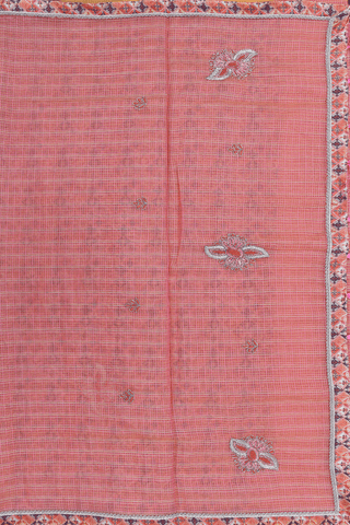Embroidered Buttas Shades Of Pink Kota Cotton Saree