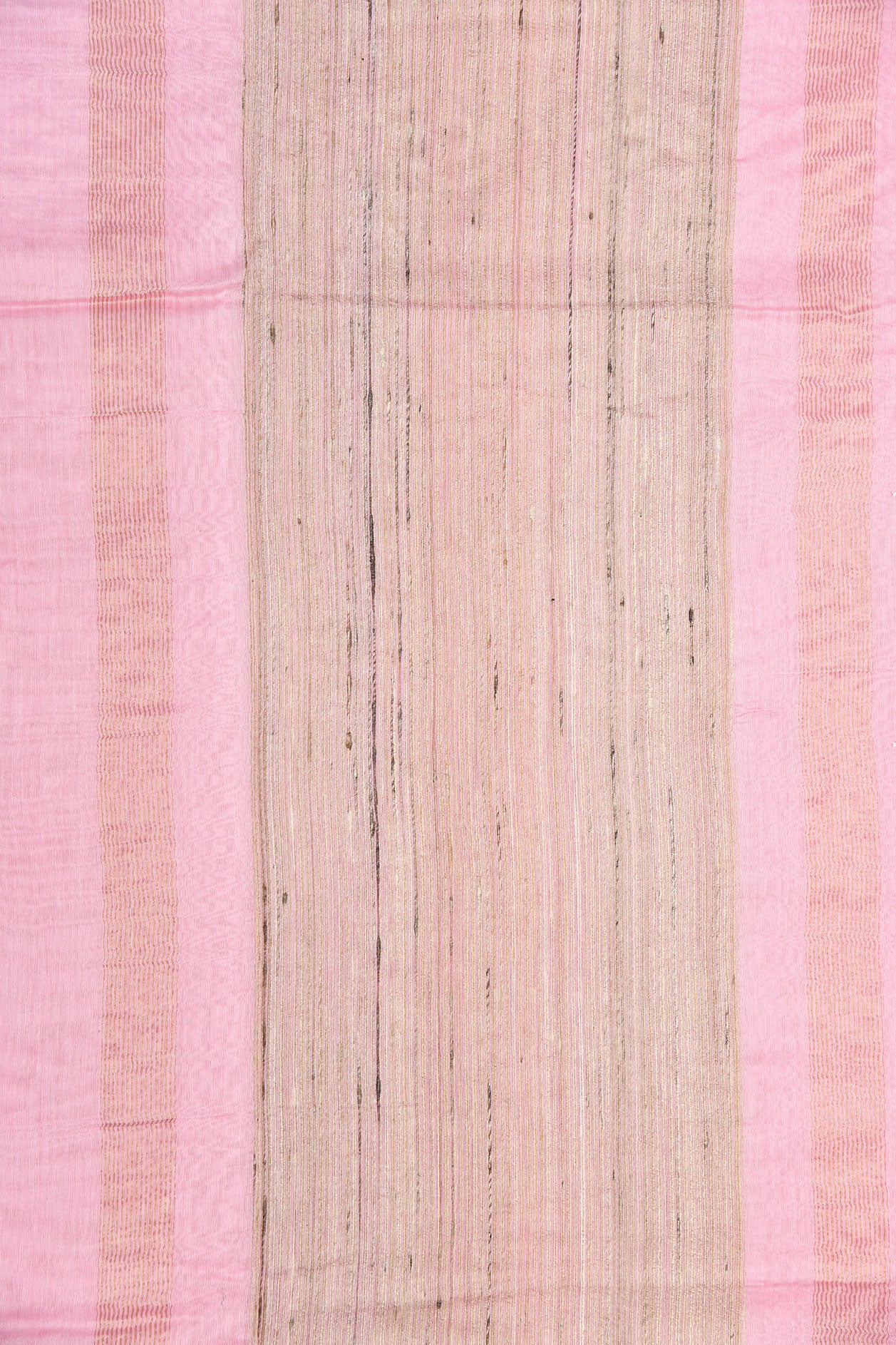 Embroidered Leaf Design Pastel Pink Chanderi Silk Cotton Saree