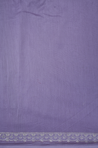 Embroidered Paisley Design Dusty Purple Organza Silk Saree