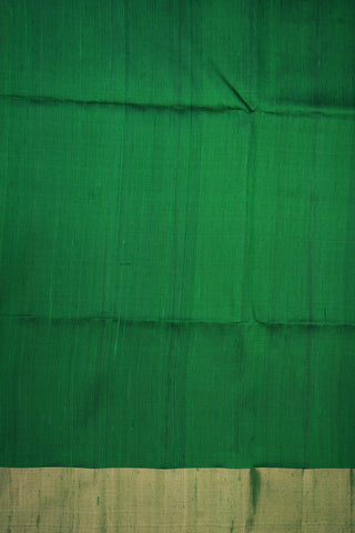 Emerald Green Raw Silk Saree