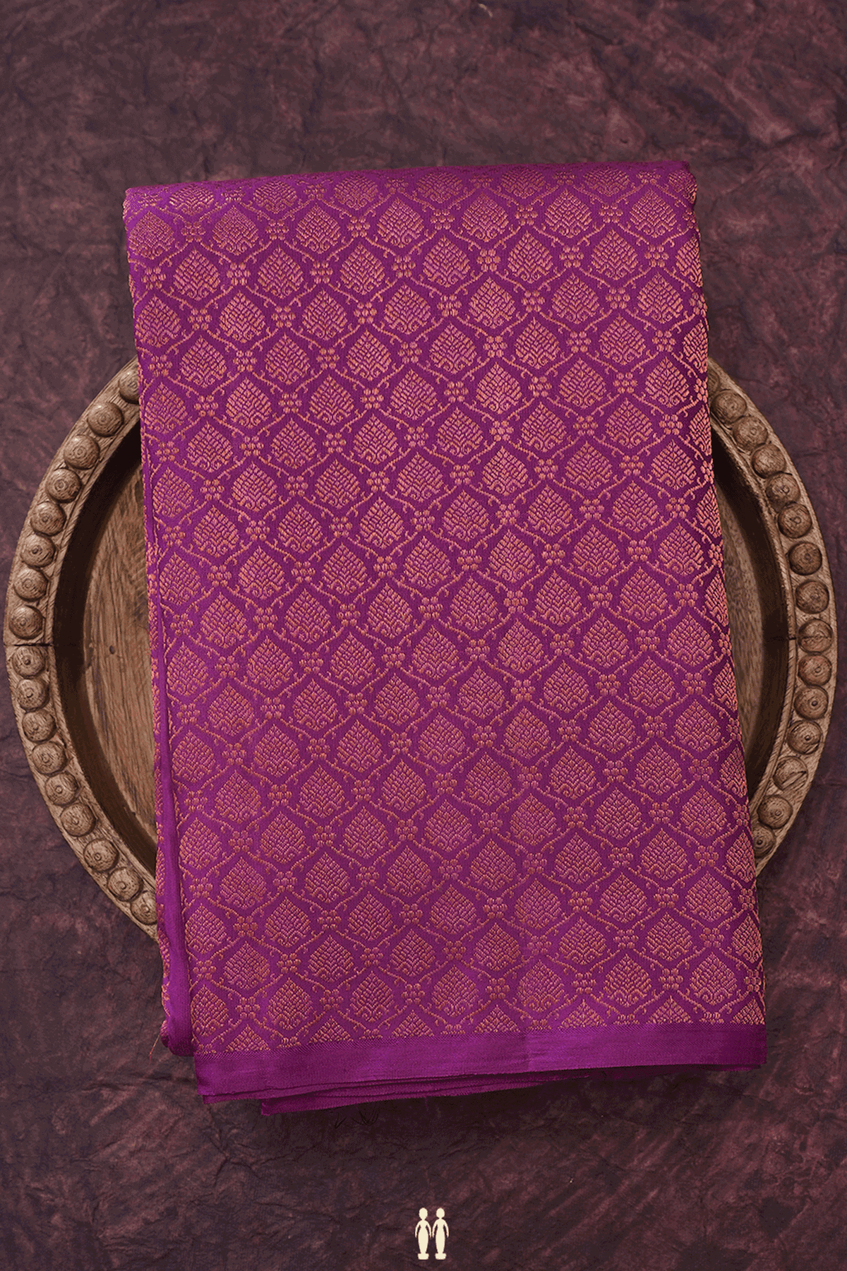 Fancy Design Berry Purple Kanchipuram Silk Saree