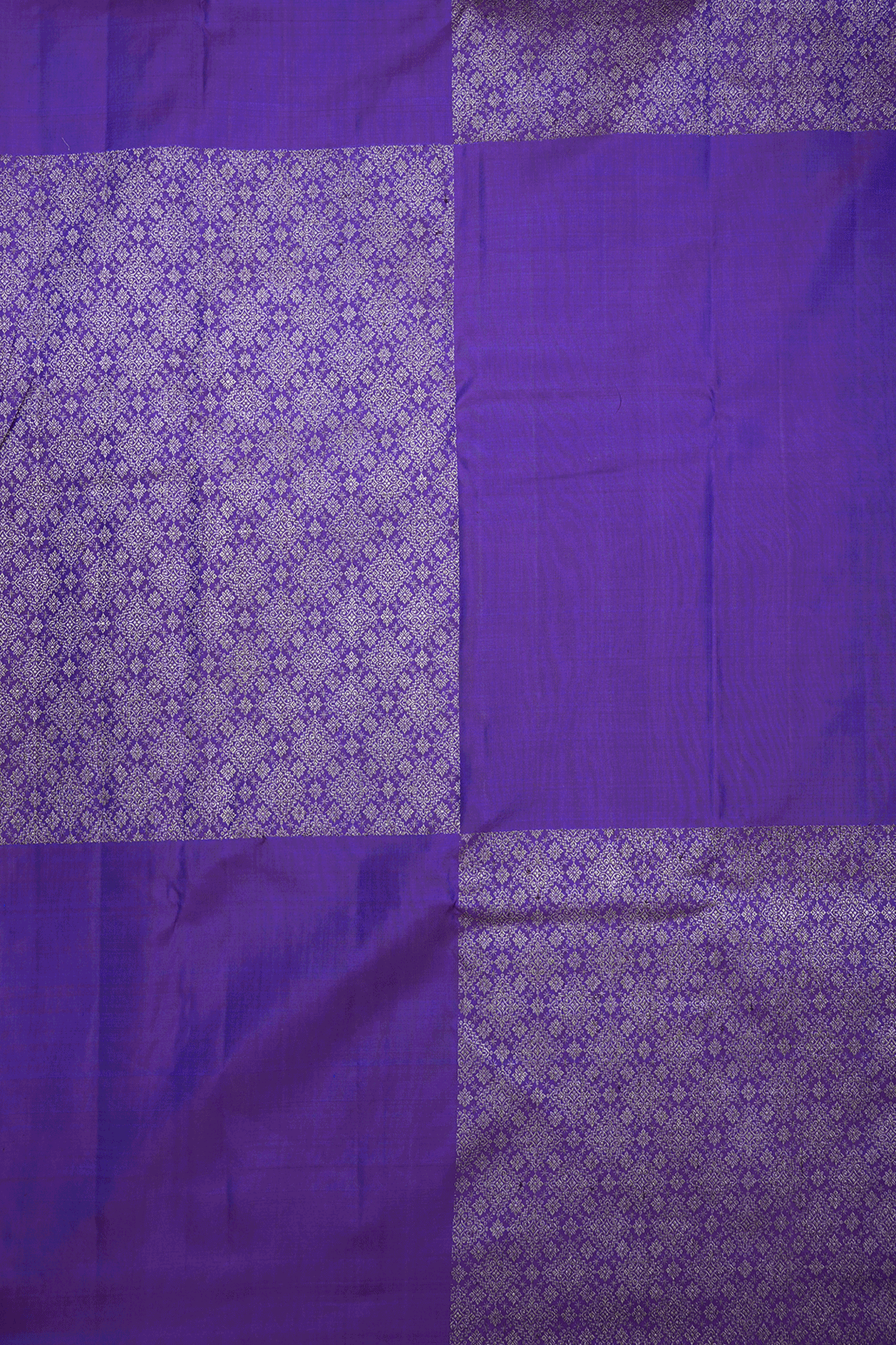 Fancy Zari Design Indigo Purple Kanchipuram Silk Saree