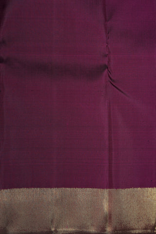 Fancy Zari Border In Plain Dark Purple Kanchipuram Silk Saree