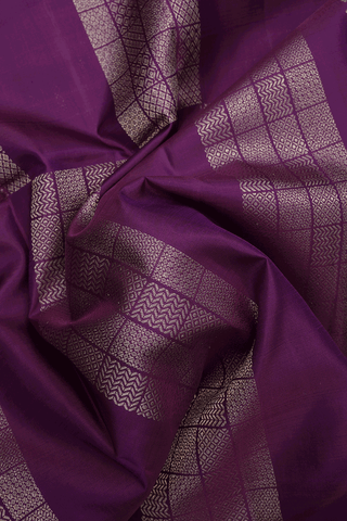 Fancy Zari Design Grape Purple Kanchipuram Silk Saree