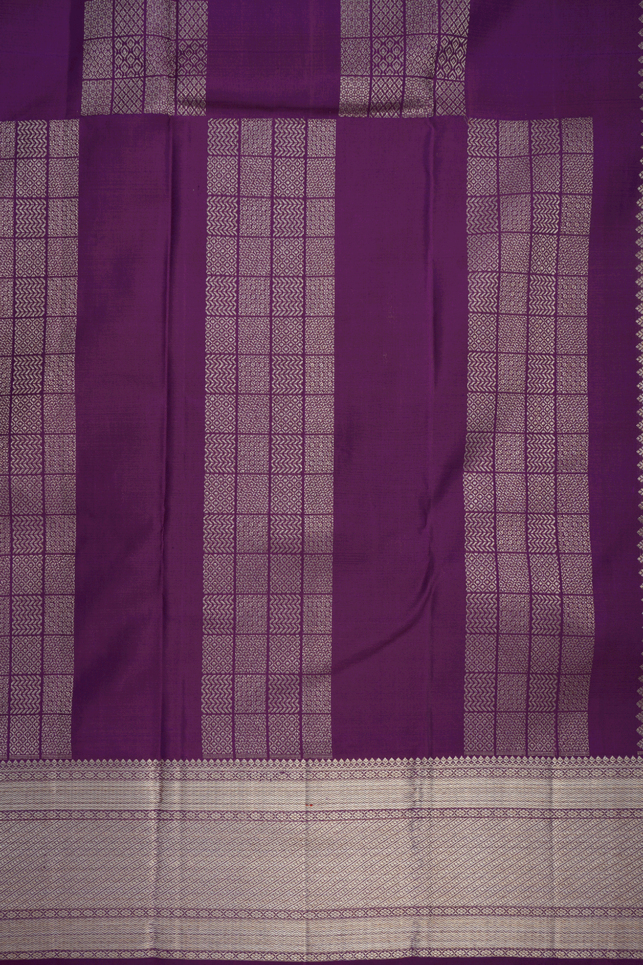 Fancy Zari Design Grape Purple Kanchipuram Silk Saree