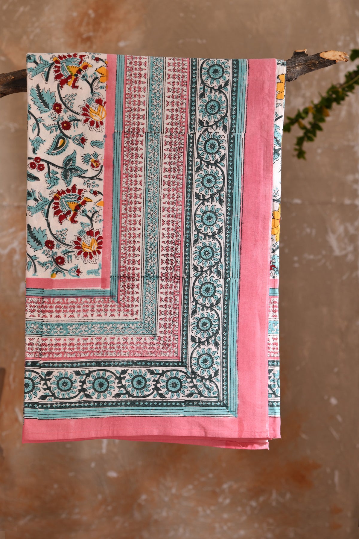 Floral Print Cotton Single Bedsheet