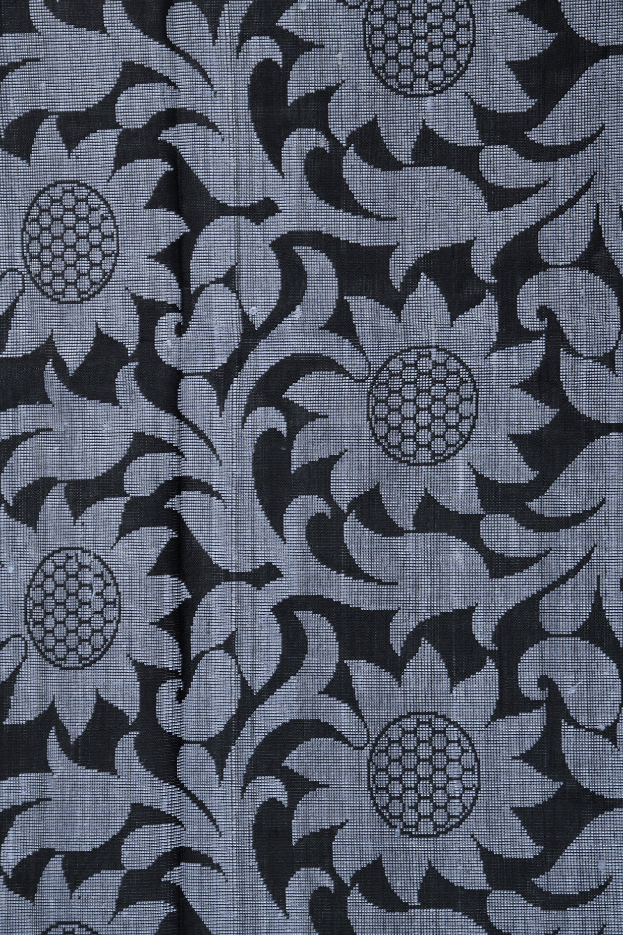 Floral Border Design Grey Soft Silk Saree