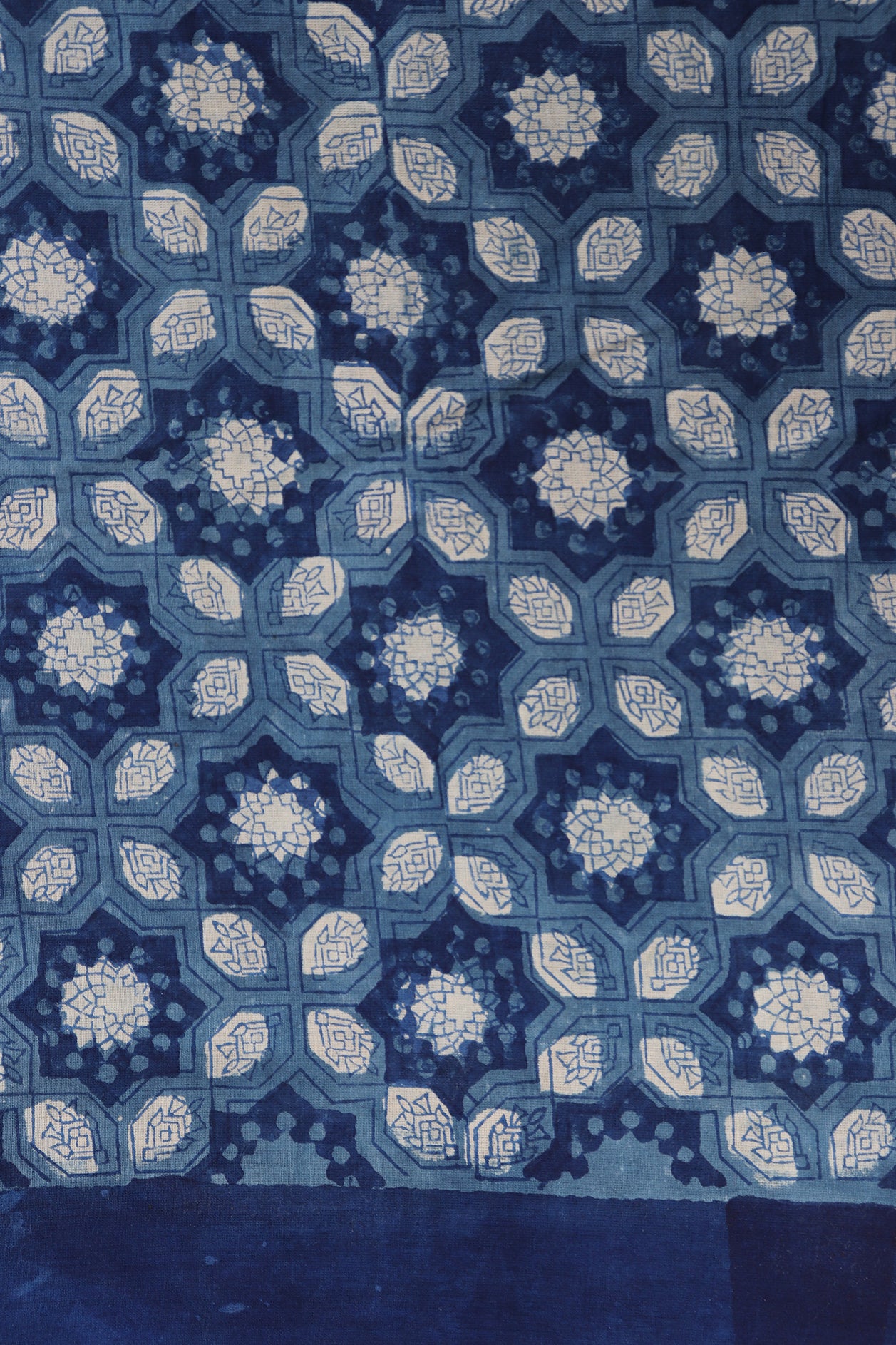 Floral Motif With Blue Jaipur Cotton Saree