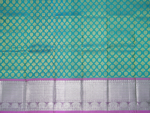 Floral And Peacock Buttas Dual Tone Pavadai Sattai Material