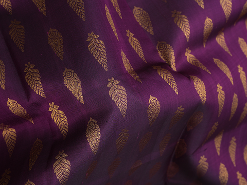 Floral Buttas Grape Purple Pavadai Sattai Material