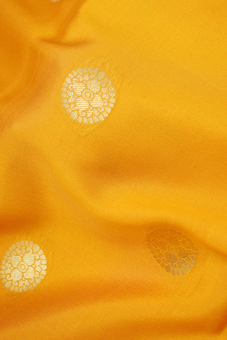 Floral Buttas Honey Orange Mysore Silk Saree