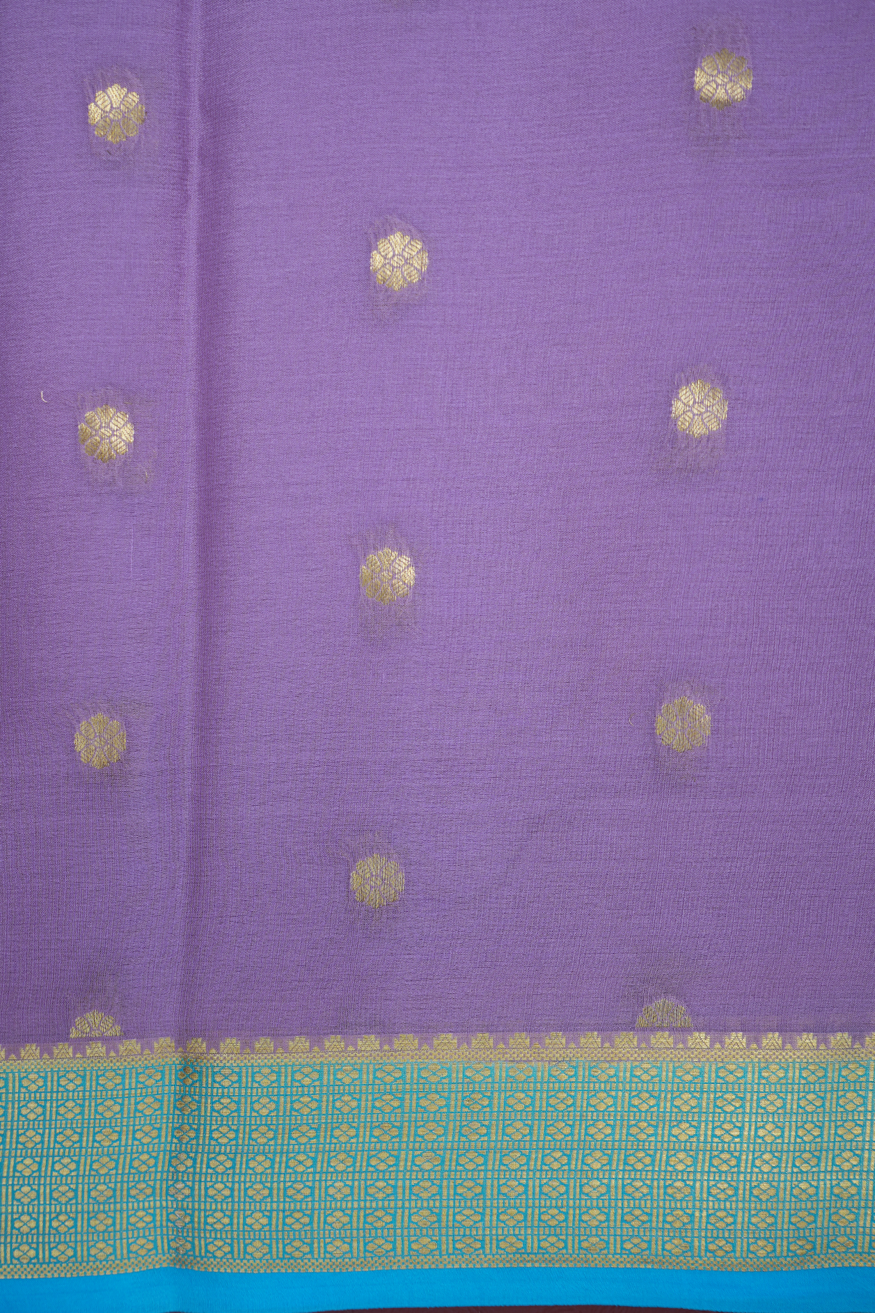 Floral Buttas Lilac Purple Mysore Silk Saree