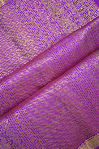Floral Buttas Purple Kanchipuram Silk Saree