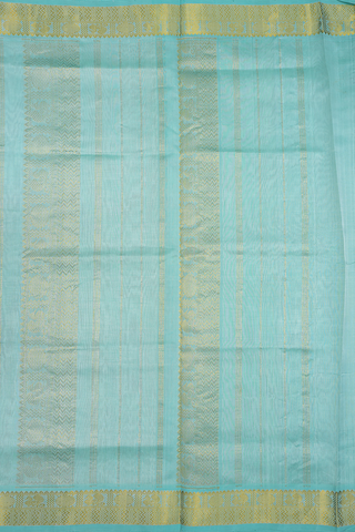 Floral Buttas Stone Blue Traditional Silk Cotton Saree