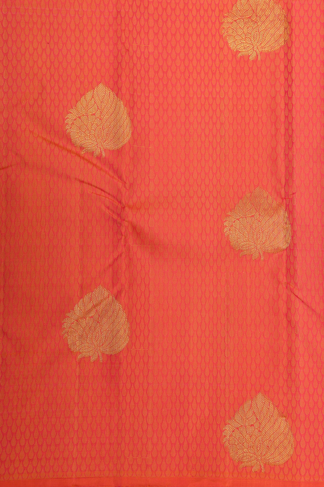 Floral Zari Butta Watermelon Pink Kanchipuram Silk Saree