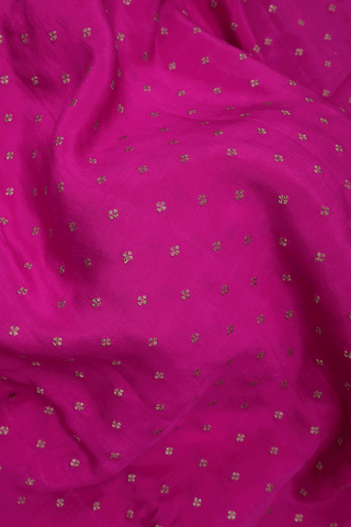 Floral Buttis Magenta Georgette Banarasi Silk Saree
