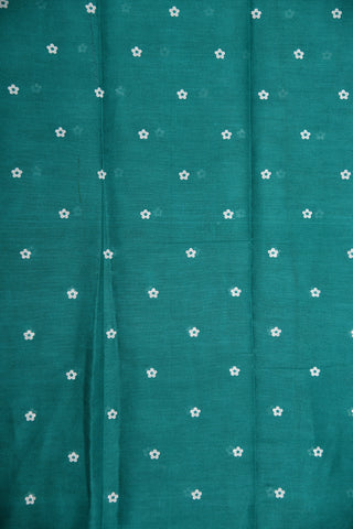 Floral Creeper Design Green Hyderabad Cotton Saree