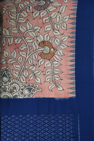 Floral Creepers Design Kalamkari Printed Multicolor Cotton Dupatta