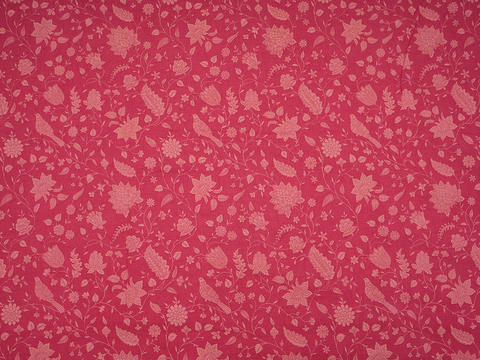 Floral Design Blush Red Mangalagiri Cotton Salwar Material