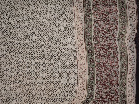 Floral Design Chocolate Brown Jaipur Cotton Salwar Material