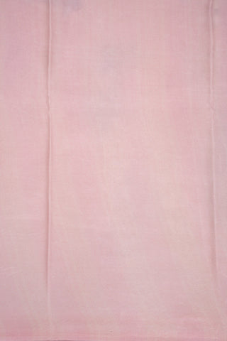 Floral Design Digital Printed Baby Pink Satin Crepe Saree