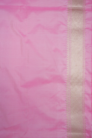 Floral Design Pastel Beige Banarasi Silk Saree
