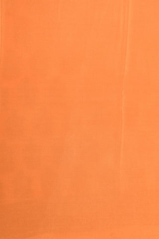 Floral Digital Printed Orange Crepe Silk Saree