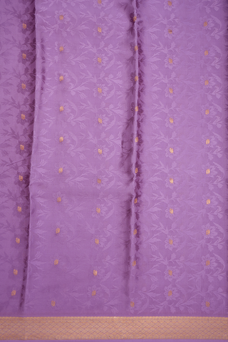 Floral Jaal Design Lavender Mysore Silk Saree