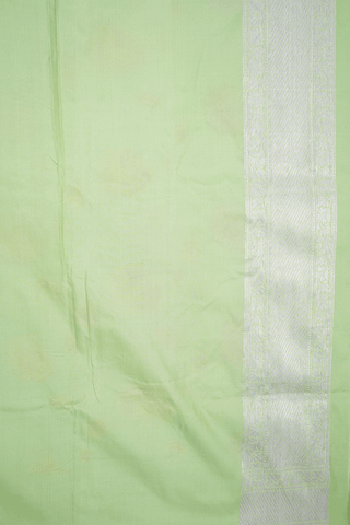Allover Floral Jaal Design Pastel Green Banarasi Silk Saree
