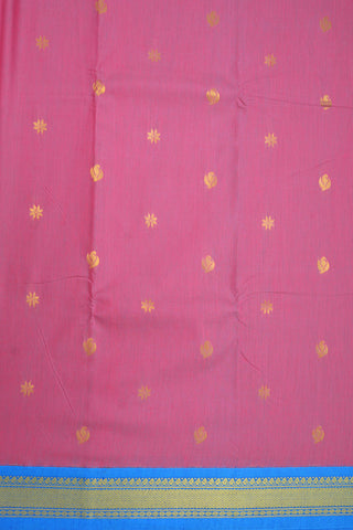 Floral Paisley Zari Motif Hot Pink Apoorva Semi Silk Saree