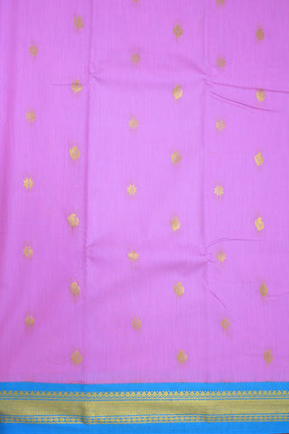 Floral Paisley Zari Motif Lotus Pink Apoorva Semi Silk Saree