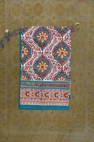 Floral Printed Multicolor Cotton Single Bedspread