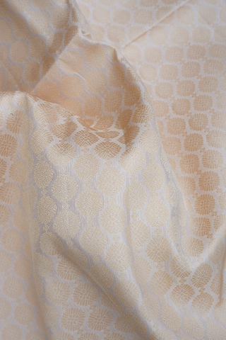 Floral Threadwork Design Ivory Soft Silk Saree