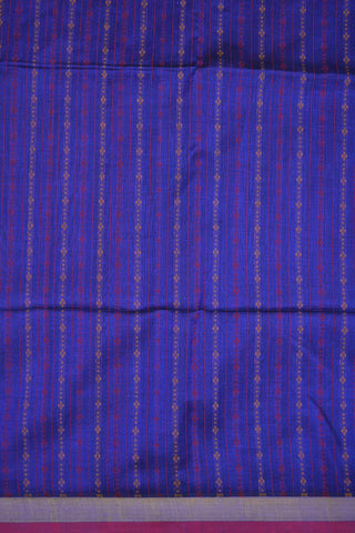 Threadwork Design Royal Blue Jute Silk Cotton Saree