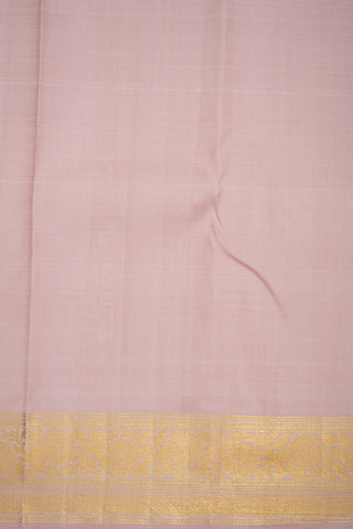 Floral Zari Border Pastel Pink Kanchipuram Silk Saree