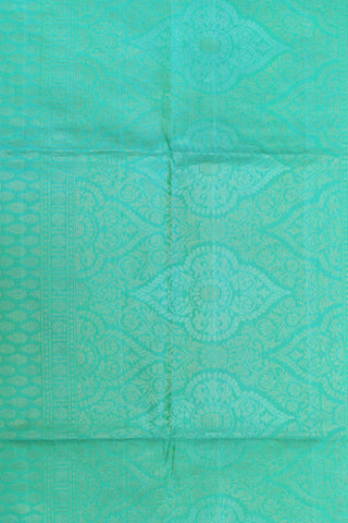 Floral Zari Butta Mint Green Soft Silk Saree