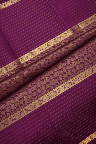 Floral Zari Buttas Berry Purple Kanchipuram Silk Saree