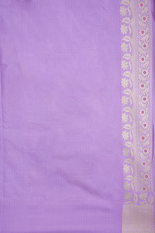 Floral Zari Buttas Lavender Banarasi Silk Saree