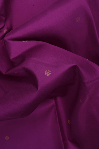 Floral Zari Buttis Grape Purple Kanchipuram Silk Saree